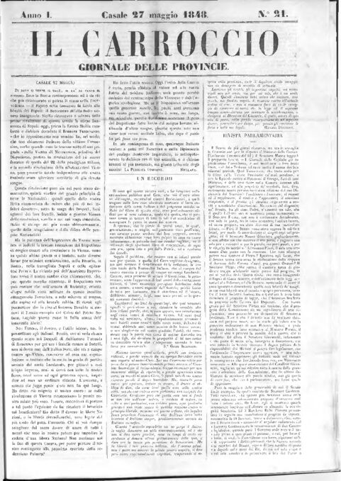 Il Carroccio - Edizione 21 del 27/05/1848